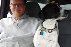 Student with Therapy Dog Ranger