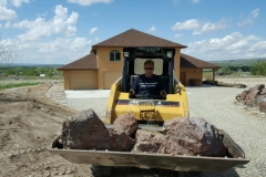 Student on the job with Meyer's Landscaping