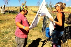 Student working at twin oaks farms
