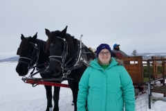 Student at Elk Feeding