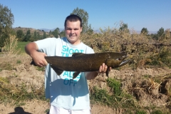 Student caught a big fish on the Boise River