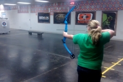 Student at the archery range